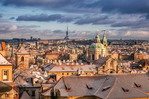 Prague winter morning