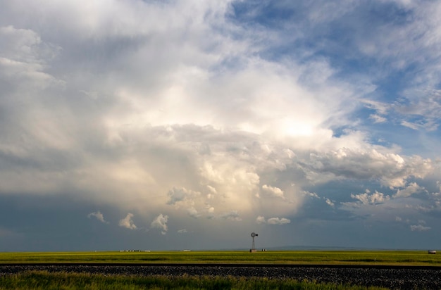 Photo prairie storm clouds canada