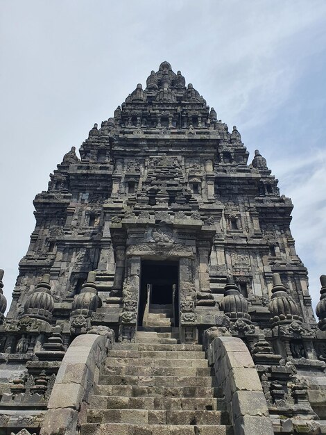 Prambanan Temple with Blue Sky compound included in world heritage list, Yogyakarta, Indonesia