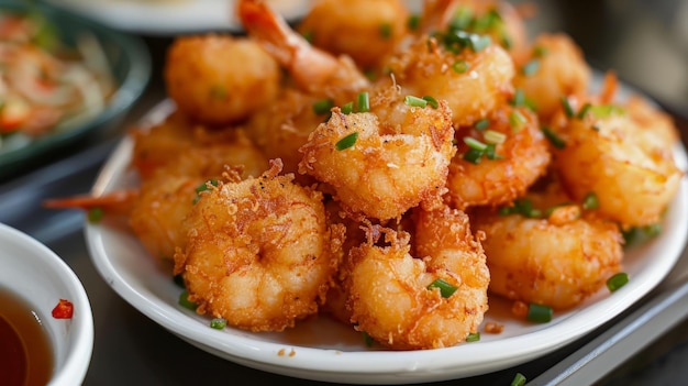 Photo prawn popia bite size golden brown fried delicious taste suitable for snacks or appetizers