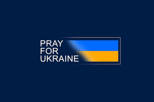 ウクライナのために祈るウクライナの旗の祈りの概念ベクトル図ウクライナの平和のために祈るロシアからウクライナを救う