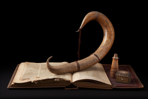 Foto libro di preghiere e corno di shofar