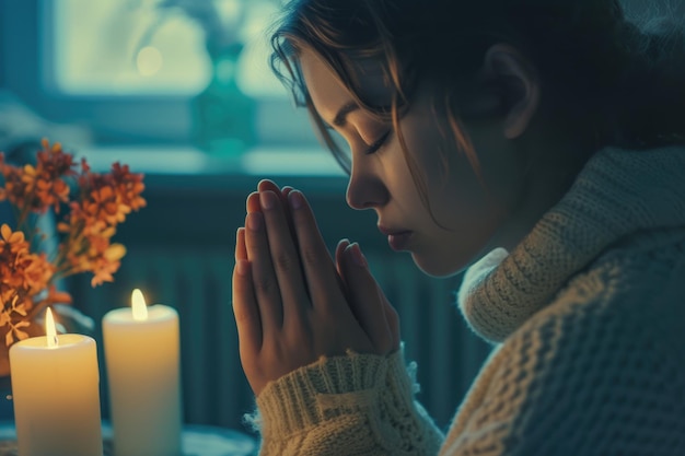 Photo prayer and gratitude in faith and spirituality