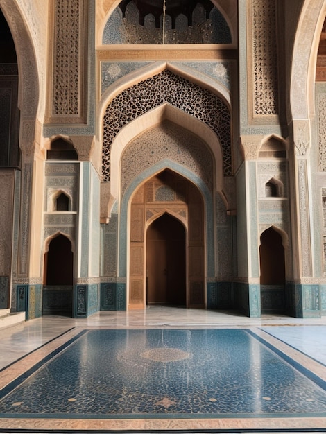 Photo prayer niche mihrab in a mosque