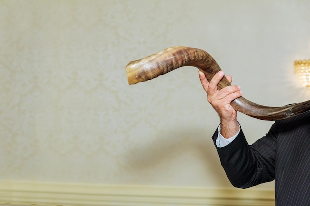 Scialle di preghiera shofar corno simbolo religioso ebraico