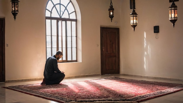 praying alone in the mosque