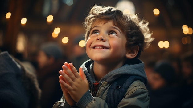 Praying child. Religion