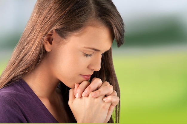 Praying girl