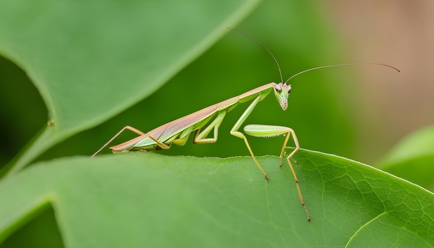 a praying mantis on a leaf with the words  praying  on it