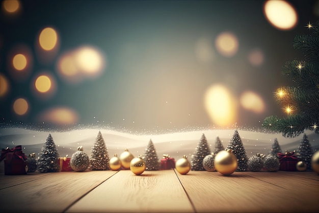 Prazdnicnyj Merry Christmas background Illustration AI Generative