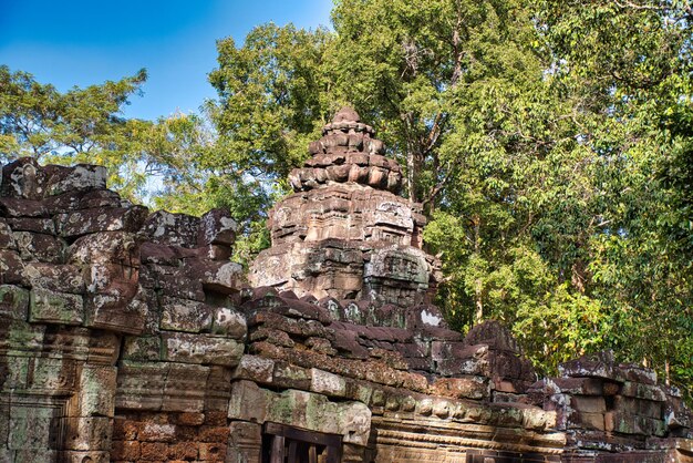 Preah Khan tempel site tussen de oude ruïnes van Angkor Wat hindoeïstische tempelcomplex in Cambodja