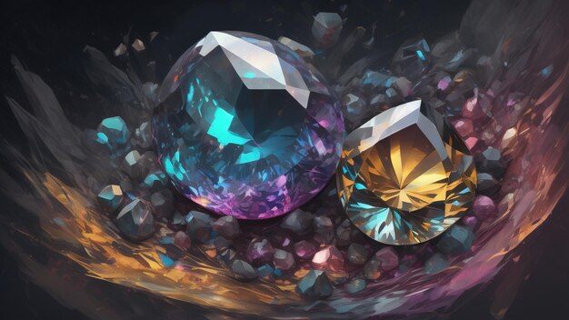 Precious Magic Gemstones Generative AI