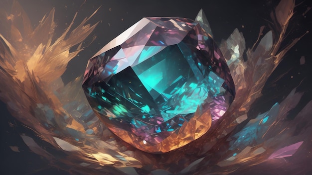 Precious Magic Gemstones Generative AI