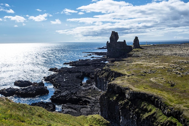 Precious stones on the coast of the Snaefellsnes peninsula Iceland