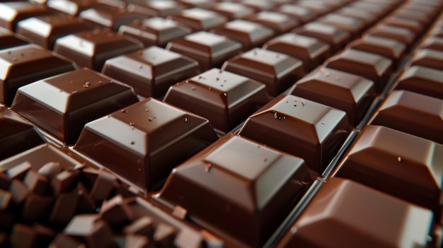 正確なチョコレートの正方形のパターン