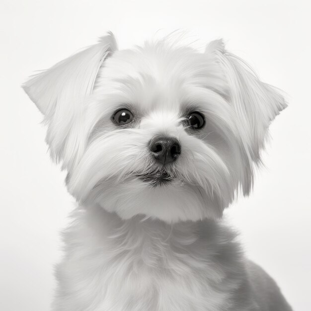 Precise Detailing A Stunning Portrait Of A Small White Dog