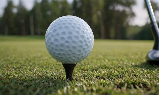 Precisie in elke pixel CloseUp Elegantie van een golfbal Details van de essentie van de perfecte Sw