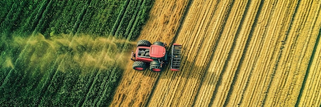 Foto agricoltura di precisione tecnologia delle macchine agricole nei terreni agricoli strumenti innovativi di ottimizzazione