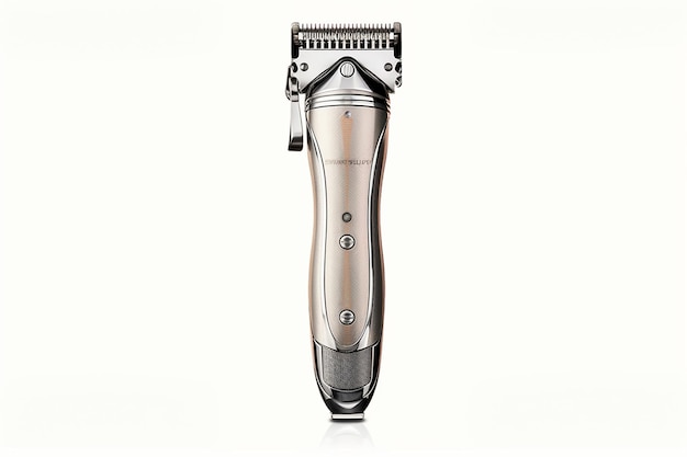 Photo precision barber clipper for perfect grooming on white isolation generative ai