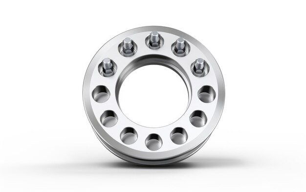 Precision Engineered Wheel Spacer Bearings on a White or Clear Surface PNG Transparent Background
