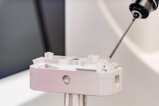 precision measuring industry machine working in factory