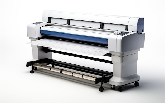 precision prints with architectural plotters isolated on a white background