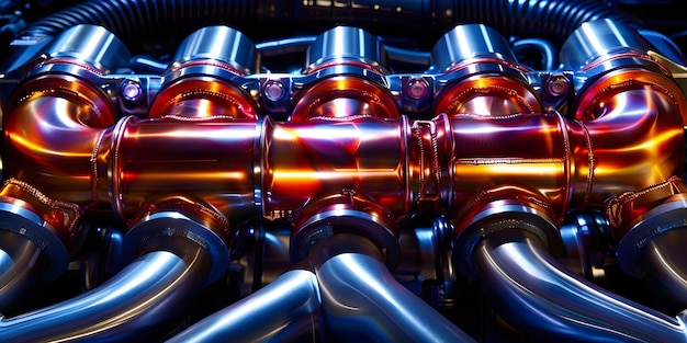 Концепция повышения производительности Автомобильная инженерия Точное производство Эффективность двигателя Выхлопный коллектор