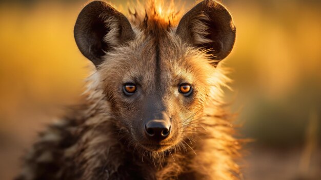 Predator brown hyena