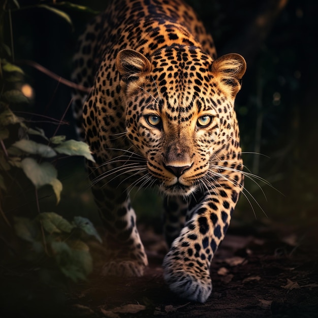 Photo predator leopard