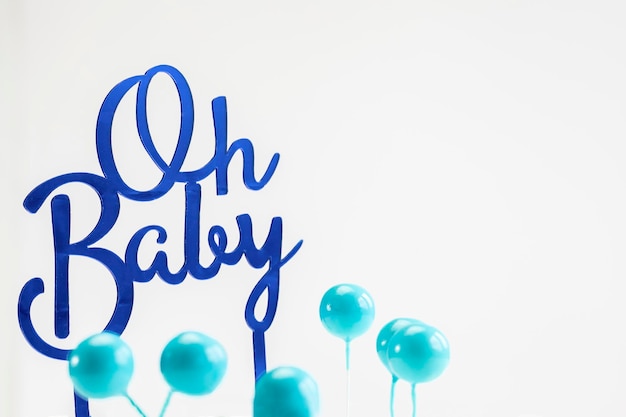 Фон объявления о беременности с текстом oh baby in blue поздравительная открытка приглашение на детский душ