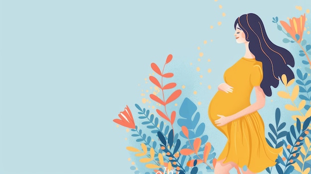 Pregnancy Announcement Banner with Space for Personalized Message Generative AI