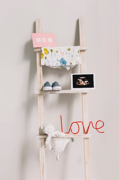 Photo pregnancy concept with clothes