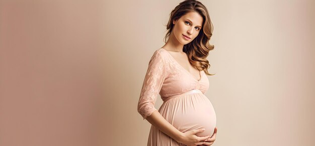 Pregnancy photo with young pregnant woman