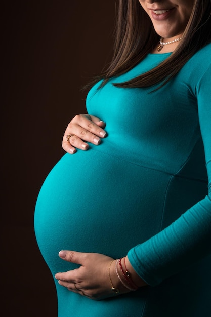 写真 妊娠中の女性の肖像画 写真 芸術的な母性