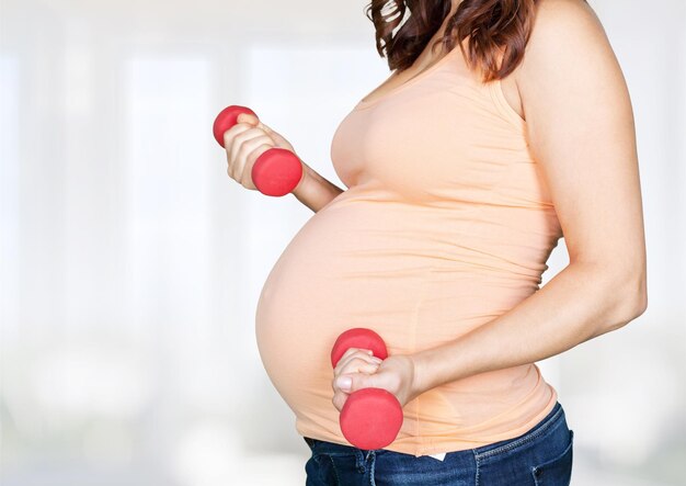 Pregnant woman fit fitness sport gym mom