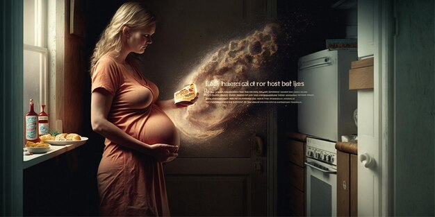 pregnant woman illustration ads