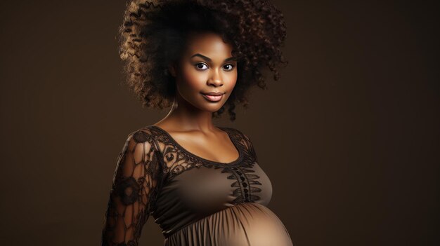 Pregnant Woman Posing for Picture