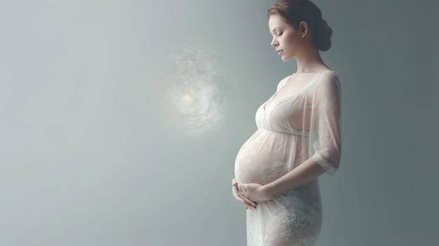 pregnant woman pregnant belly pregnancy pregnant lady motherhood Generative ai