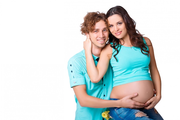 Pregnant woman with her husband