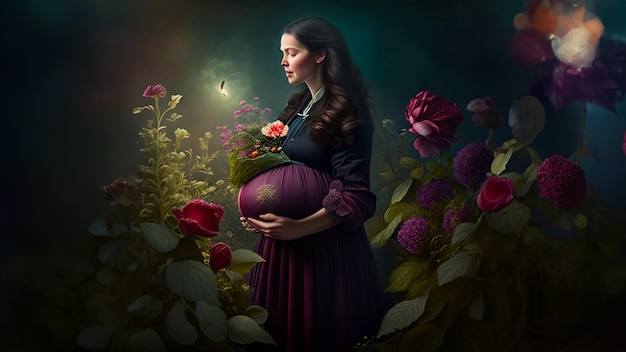 Pregnant Women Mother Illustration