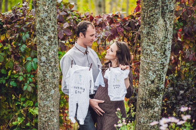 A pregnant young woman and her husband.