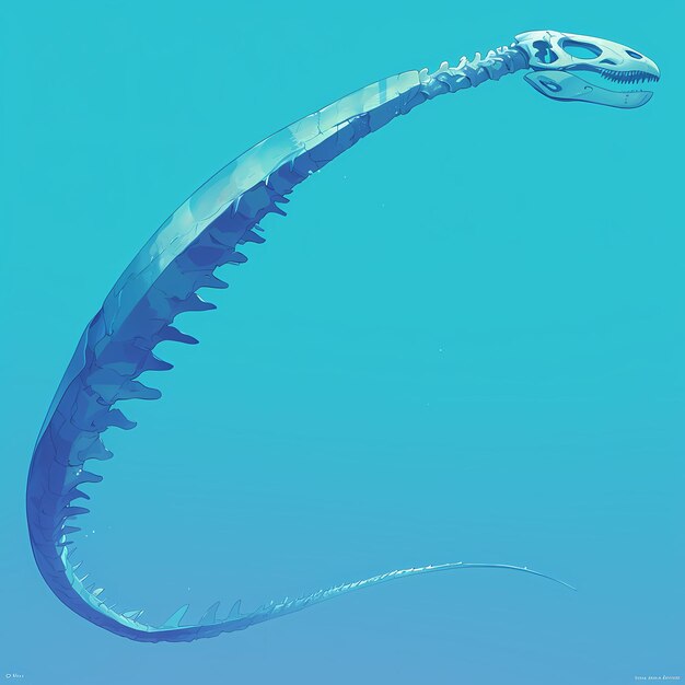 Prehistoric Creature in the Deep Blue Sea