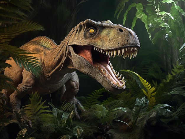 Доисторические динозавры в стиле фэнтези