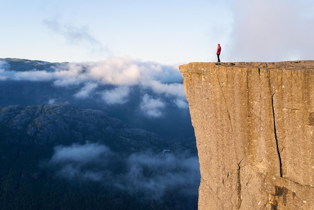 Preikestolen Preekstoelrots in Lysefjord Noorwegen