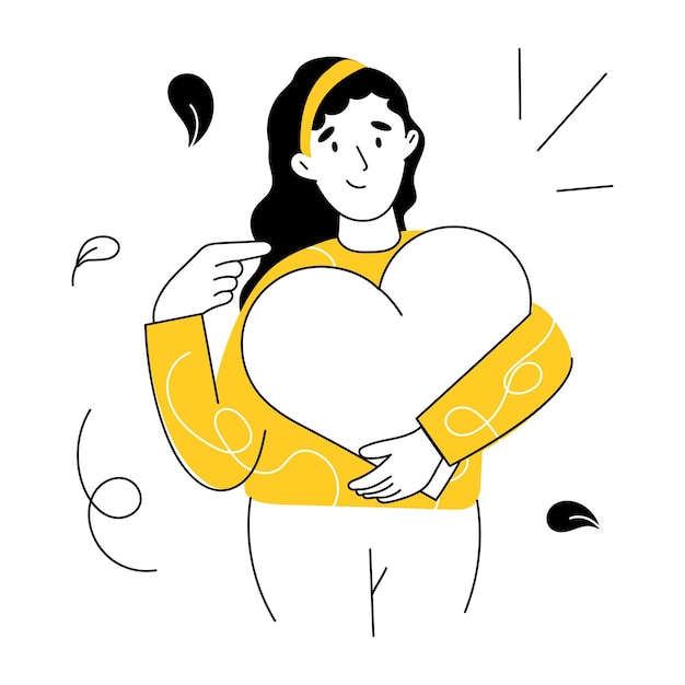 Premie schetsmatige illustratie van eigenwaarde