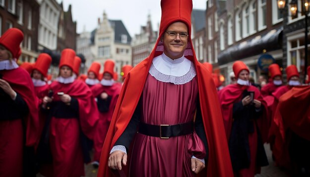 Foto premier rutte als sinterklaas en geert wilders als zwarte piet