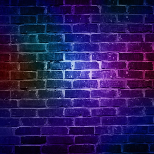 Premium background neon in wall light wall