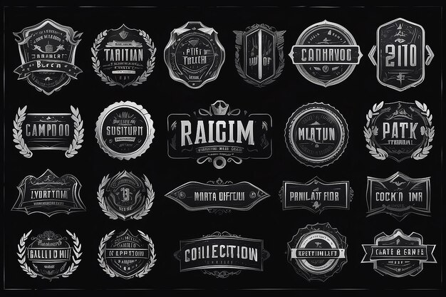 Premium Badge Templates Collection Hoogwaardige Insignia-ontwerpen