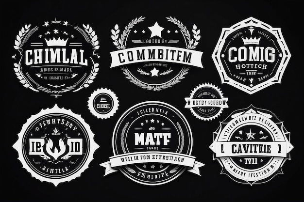 Foto premium badge templates collection kwaliteit insignia ontwerpen