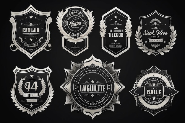 Foto premium badge templates collection kwaliteit insignia ontwerpen